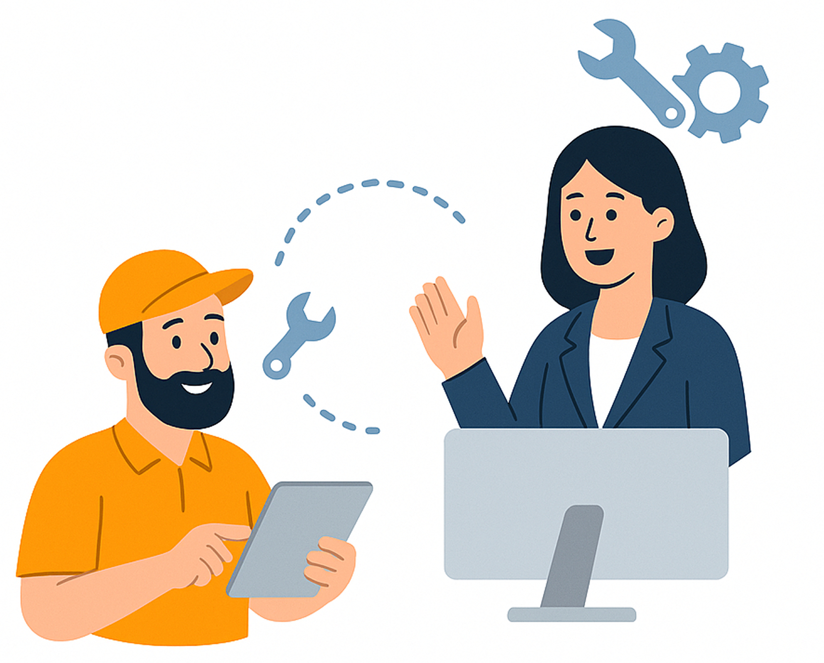 Professional connecting with clients